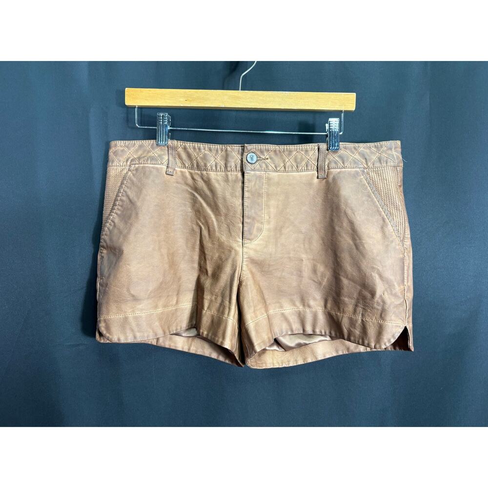 Pilcro and the letterpress Anthropologie Faux Distressed Leather Shorts No 31